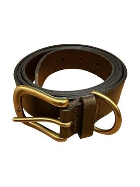 Dickies Mens Genuine Leather Belt Brown Solid Brass Buckle Work Belt Size 44/110